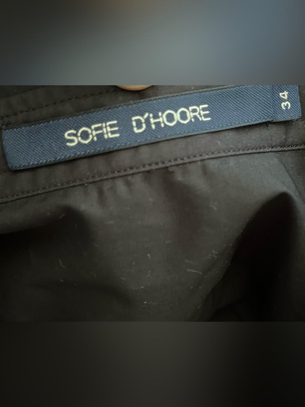 Sofie D'Hoore Long Sleeve Gathered Hem Shirt Jacket Black - Picture 4 of 7
